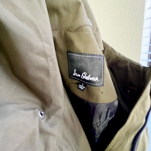 NWOT- Sam Edelman- Peplum Rain Anorak in green Size L - Picture 8 of 12